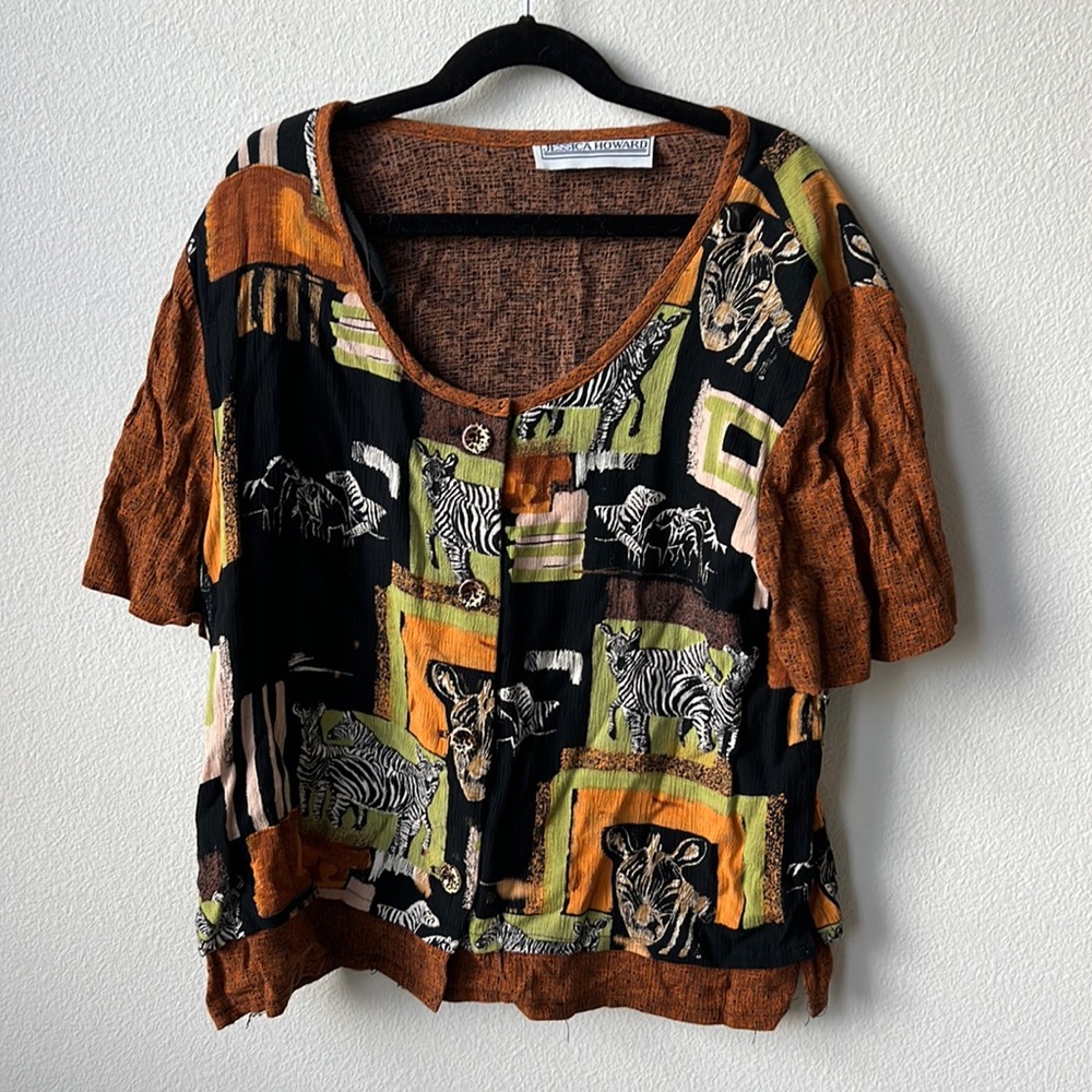 Vintage Safari Button Up Top